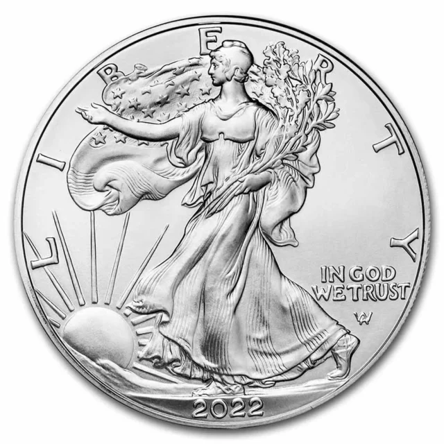 2022 American Silver Eagle, 1 oz Brilliant Uncirculated, front